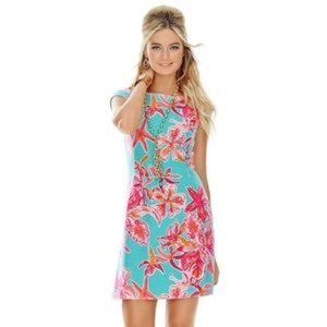 NWT Lilly Pulitzer Sonny dress in Sea Blue Via Sunny, Size Small